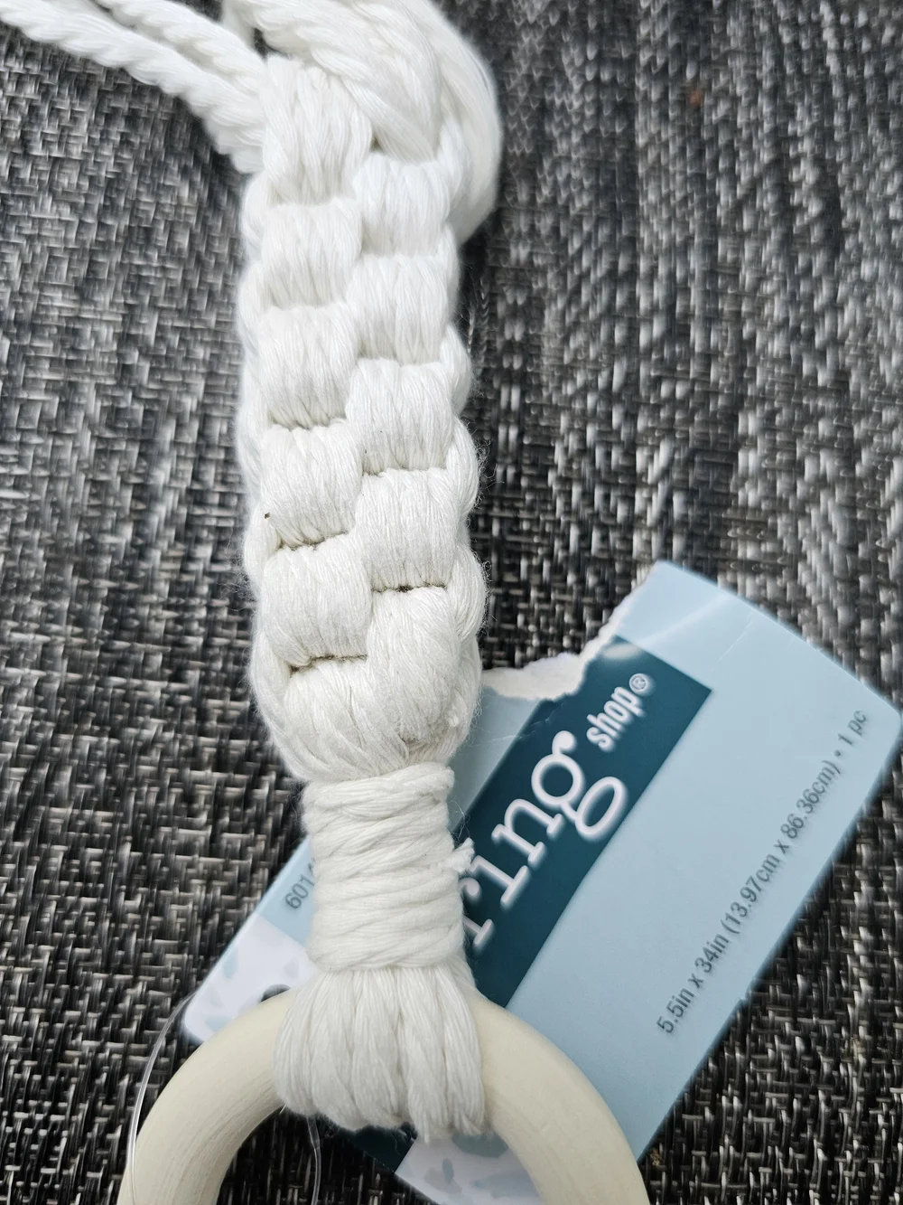 Hobby Lobby The Spring Shop Tulip Macrame Hanging Planter White Ceramic NWT
